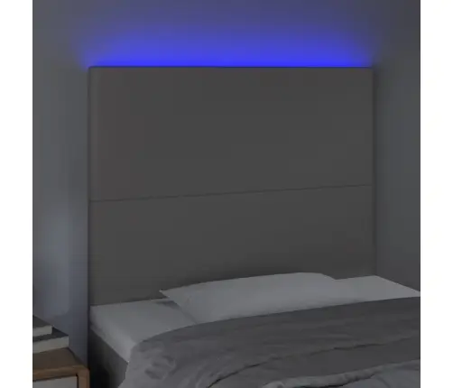 Led-Voodipeats, Hall, 100X5X118/128 cm Kunstnahk