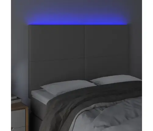 Led-Voodipeats, Hall, 144X5X118/128 cm Kunstnahk