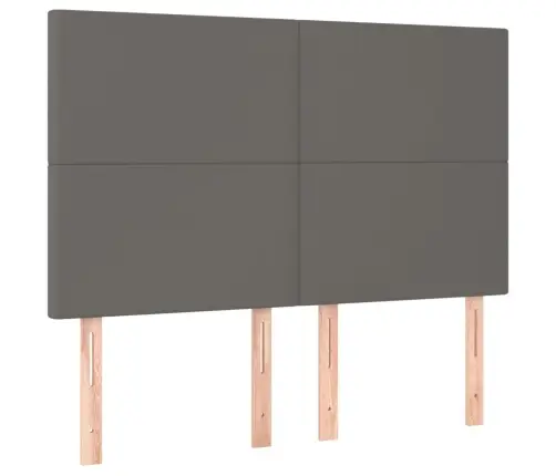 Led-Voodipeats, Hall, 144X5X118/128 cm Kunstnahk