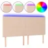 Gultas Galvgalis Ar Led, 160X5X118/128Cm, Kapučīno Mākslīgā Āda Vidaxl Gultas Galvgalis Ar Led, 160X5X118/128Cm, Kapučīno Mākslīgā Āda Vidaxl