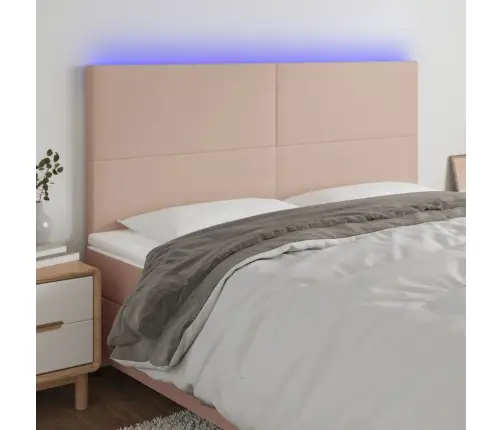 Gultas Galvgalis Ar Led, 160X5X118/128Cm, Kapučīno Mākslīgā Āda Vidaxl Gultas Galvgalis Ar Led, 160X5X118/128Cm, Kapučīno Mākslīgā Āda Vidaxl