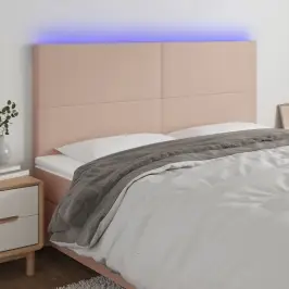 Gultas Galvgalis Ar Led, 200X5X118/128Cm, Kapučīno Mākslīgā Āda Vidaxl