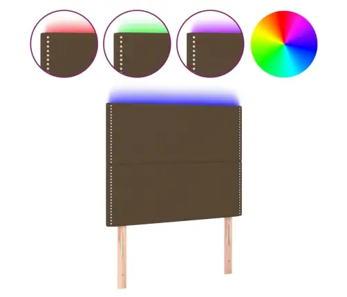 Galvūgalis Su Led, Tamsiai Rudos Spalvos, 80X5X118/128Cm Galvūgalis Su Led, Tamsiai Rudos Spalvos, 80X5X118/128Cm