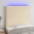 Gultas Galvgalis Ar Led, 80X5X118/128 Cm, Krēmkrāsas Audums Vidaxl