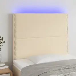 Galvūgalis Su Led, Kreminės Spalvos, 90X5X118/128cm Audinys
