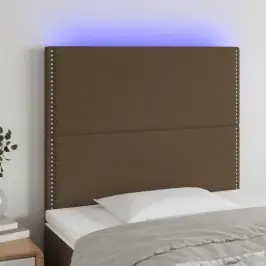 Gultas Galvgalis Ar Led, 100X5X118/128 Cm, Tumši Brūns Audums Vidaxl