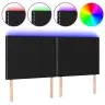 Led-Voodipeats, Must, 180X5X118/128 cm Kangas