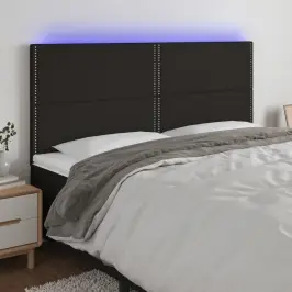Led-Voodipeats, Must, 180X5X118/128 cm Kangas