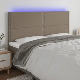 Led-Voodipeats, Pruunikashall, 180X5X118/128 cm Kangas