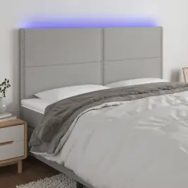 Galvūgalis Su Led, Šviesiai Pilkas, 200X5X118/128cm Audinys