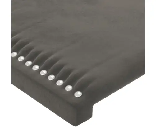 Gultas Galvgalis Ar Led, 83X16X118/128 Cm, Tumši Pelēks Samts Vidaxl Gultas Galvgalis Ar Led, 83X16X118/128 Cm, Tumši Pelēks Samts Vidaxl