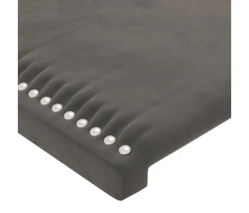 Gultas Galvgalis Ar Led, 100X5X118/128 Cm, Tumši Pelēks Samts Vidaxl