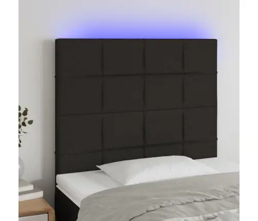 Galvūgalis Su Led, Juodos Spalvos, 80X5X118/128cm Audinys