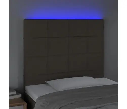 Led-Voodipeats, Pruunikashall, 80X5X118/128 cm Kangas