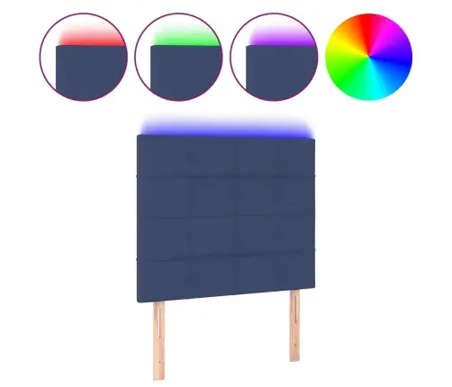 Led-Voodipeats, Sinine, 90X5X118/128 cm Kangas