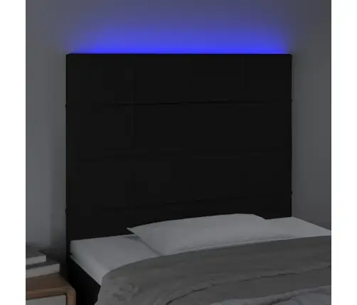 Gultas Galvgalis Ar Led, 100X5X118/128 Cm, Melns Audums Vidaxl Gultas Galvgalis Ar Led, 100X5X118/128 Cm, Melns Audums Vidaxl
