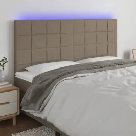 Galvūgalis Su Led, Taupe Spalvos, 160X5X118/128cm Audinys