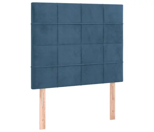 Led-Voodipeats, Tumesinine, 80X5X118/128 cm Samet