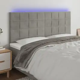 Led-Voodipeats, Helehall, 180X5X118/128 cm Samet