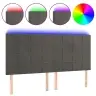 Led-Voodipeats, Tumehall, 180X5X118/128 cm Samet