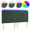Gultas Galvgalis Ar Led, 180X5X118/128 Cm, Tumši Zaļš Samts Vidaxl Gultas Galvgalis Ar Led, 180X5X118/128 Cm, Tumši Zaļš Samts Vidaxl