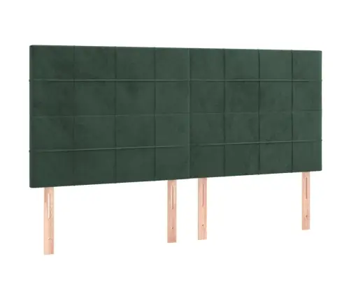 Gultas Galvgalis Ar Led, 180X5X118/128 Cm, Tumši Zaļš Samts Vidaxl Gultas Galvgalis Ar Led, 180X5X118/128 Cm, Tumši Zaļš Samts Vidaxl