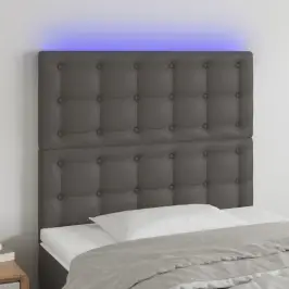 Led-Voodipeats, Hall, 100X5X118/128 cm Kunstnahk