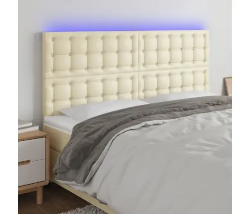 Galvūgalis Su Led, Kreminės Spalvos, 200X5X118/128 Cm