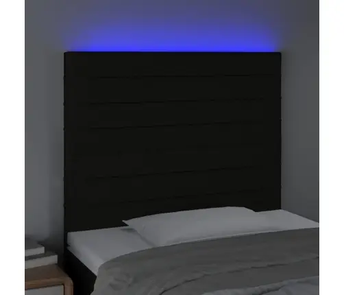 Led-Voodipeats, Must, 80X5X118/128 cm Kangas