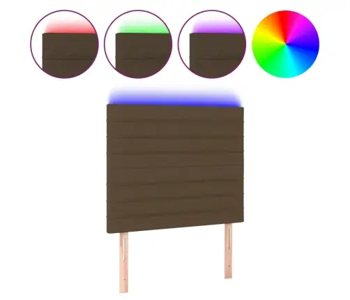 Led-Voodipeats, Tumepruun, 80X5X118/128 cm Kangas