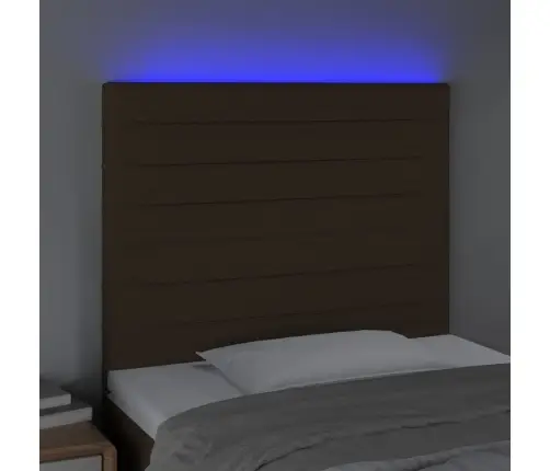 Led-Voodipeats, Tumepruun, 80X5X118/128 cm Kangas