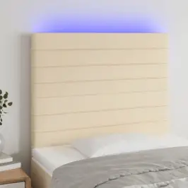 Led-Voodipeats, Kreemjas, 80X5X118/128 cm Kangas