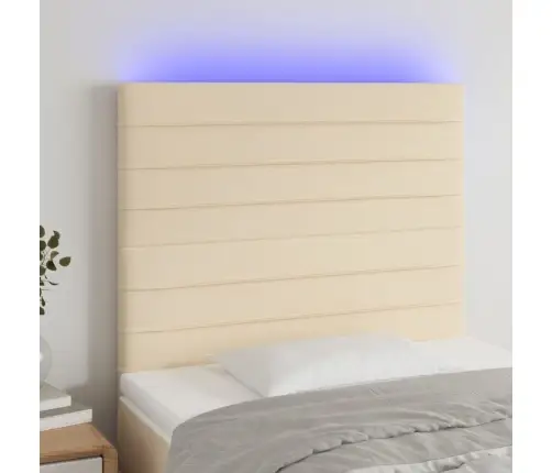 Galvūgalis Su Led, Kreminės Spalvos, 80X5X118/128cm Audinys