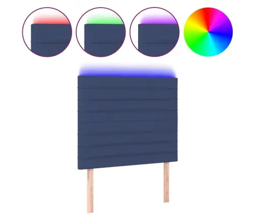 Led-Voodipeats, Sinine, 80X5X118/128 cm Kangas
