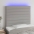 Gultas Galvgalis Ar Led, 90X5X118/128 Cm, Gaiši Pelēks Audums Vidaxl