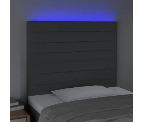 Galvūgalis Su Led, Tamsiai Pilkas, 90X5X118/128cm Audinys Galvūgalis Su Led, Tamsiai Pilkas, 90X5X118/128cm Audinys