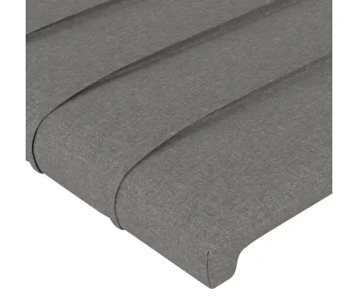 Galvūgalis Su Led, Tamsiai Pilkas, 90X5X118/128cm Audinys Galvūgalis Su Led, Tamsiai Pilkas, 90X5X118/128cm Audinys