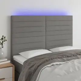 Galvūgalis Su Led, Tamsiai Pilkas, 144X5X118/128cm Audinys