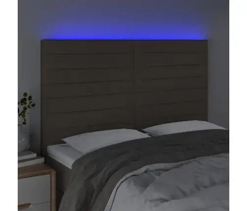 Galvūgalis Su Led, Taupe Spalvos, 144X5X118/128cm Audinys