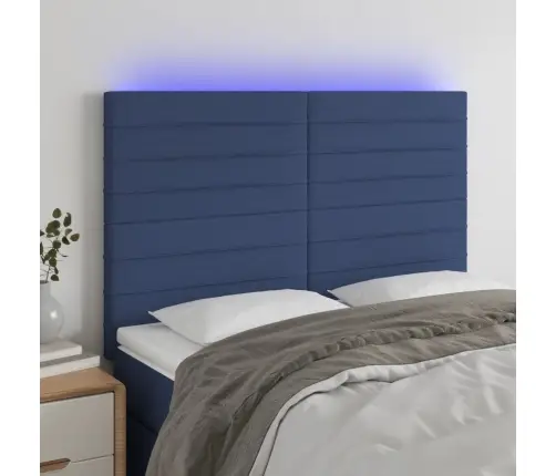 Led-Voodipeats, Sinine, 144X5X118/128 cm Kangas