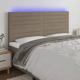 Galvūgalis Su Led, Taupe Spalvos, 160X5X118/128cm Audinys