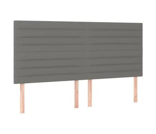 Gultas Galvgalis Ar Led, 200X5X118/128 Cm, Tumši Pelēks Audums Vidaxl Gultas Galvgalis Ar Led, 200X5X118/128 Cm, Tumši Pelēks Audums Vidaxl