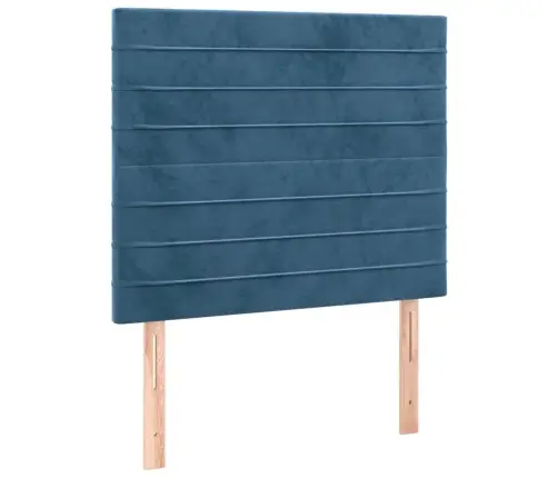 Led-Voodipeats, Tumesinine, 90X5X118/128 cm Samet