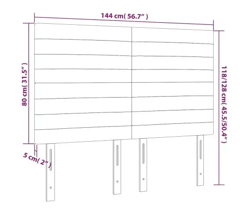 Galvūgalis Su Led, Tamsiai Žalias, 144X5X118/128cm Aksomas
