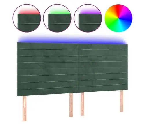 Led-Voodipeats, Tumeroheline, 180X5X118/128 cm Samet