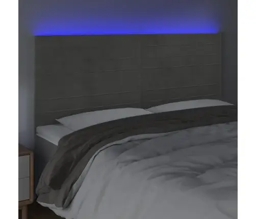 Led-Voodipeats, Helehall, 200X5X118/128 cm Samet