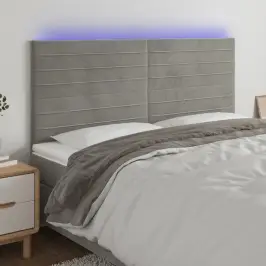Led-Voodipeats, Helehall, 200X5X118/128 cm Samet