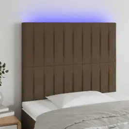 Gultas Galvgalis Ar Led, 100X5X118/128 Cm, Tumši Brūns Audums Vidaxl