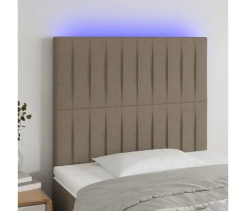Galvūgalis Su Led, Taupe Spalvos, 100X5X118/128cm Audinys