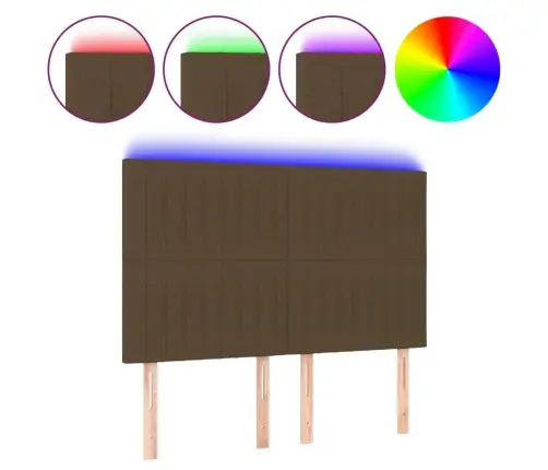 Galvūgalis Su Led, Tamsiai Rudos Spalvos, 144X5X118/128Cm